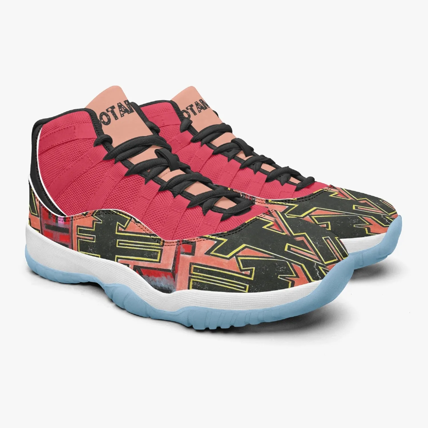 Basketball Sneakers -Blue Sole & Red